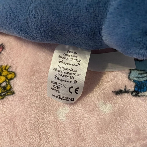 Disney Store Stitch Plaid Bow Tie Red Sweater Stuffed Animal Plush Holiday - Picture 3 of 5